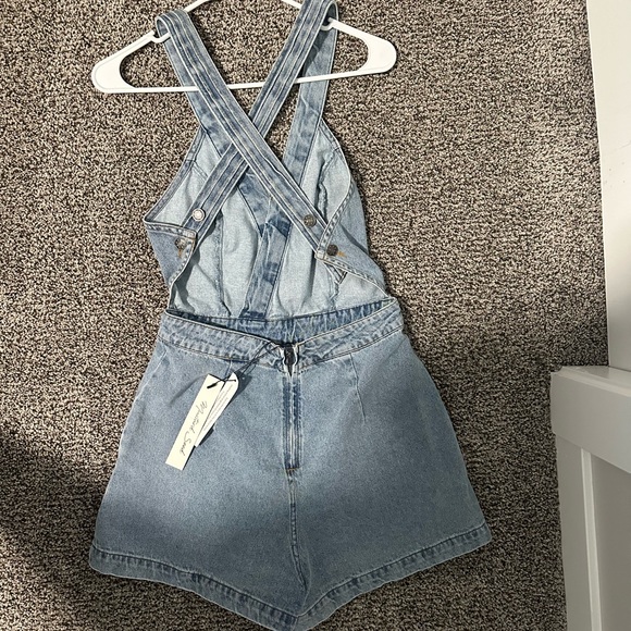 NWT Mustard Seed Denim Romper - Picture 2 of 6